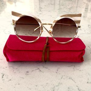 Cat Eye Sunglasses Retro Women Fashion Striped